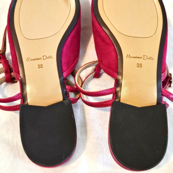 New Massimo Dutti Hot Pink Suede Flats size 35 EU - Picture 6 of 7